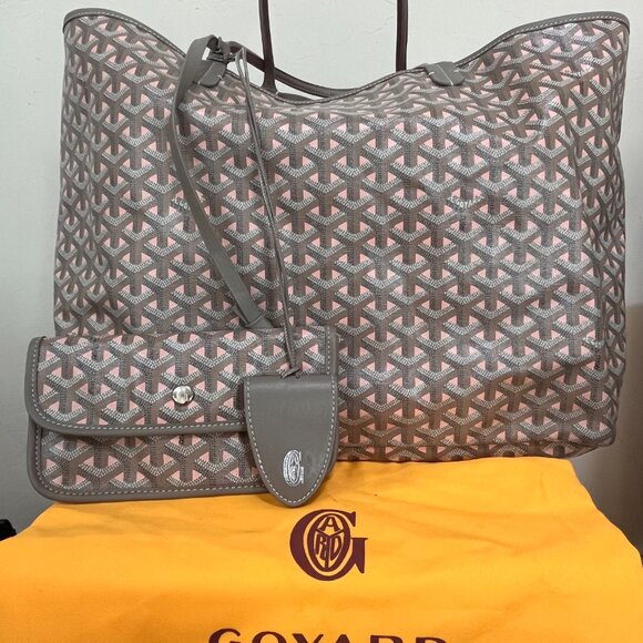 Authentic Large soft nude/grey Goyardine canvas - Picture 3 of 6